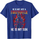 Firefighting My Son Is A Firefighter T-Shirt - T-Shirt | Royal