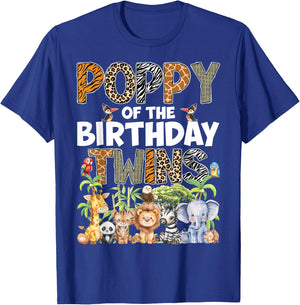 Poppy Of The Birthday Twins Safari Wild Zoo Animals T-Shirt - T-Shirt | Royal