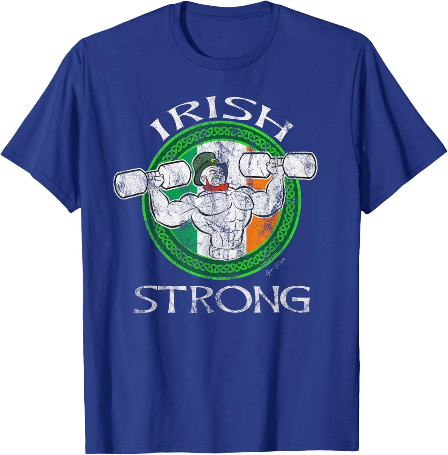 Strongman Powerlifting Irish funny Weightlifting Dad Gym T-Shirt - T-Shirt | Royal