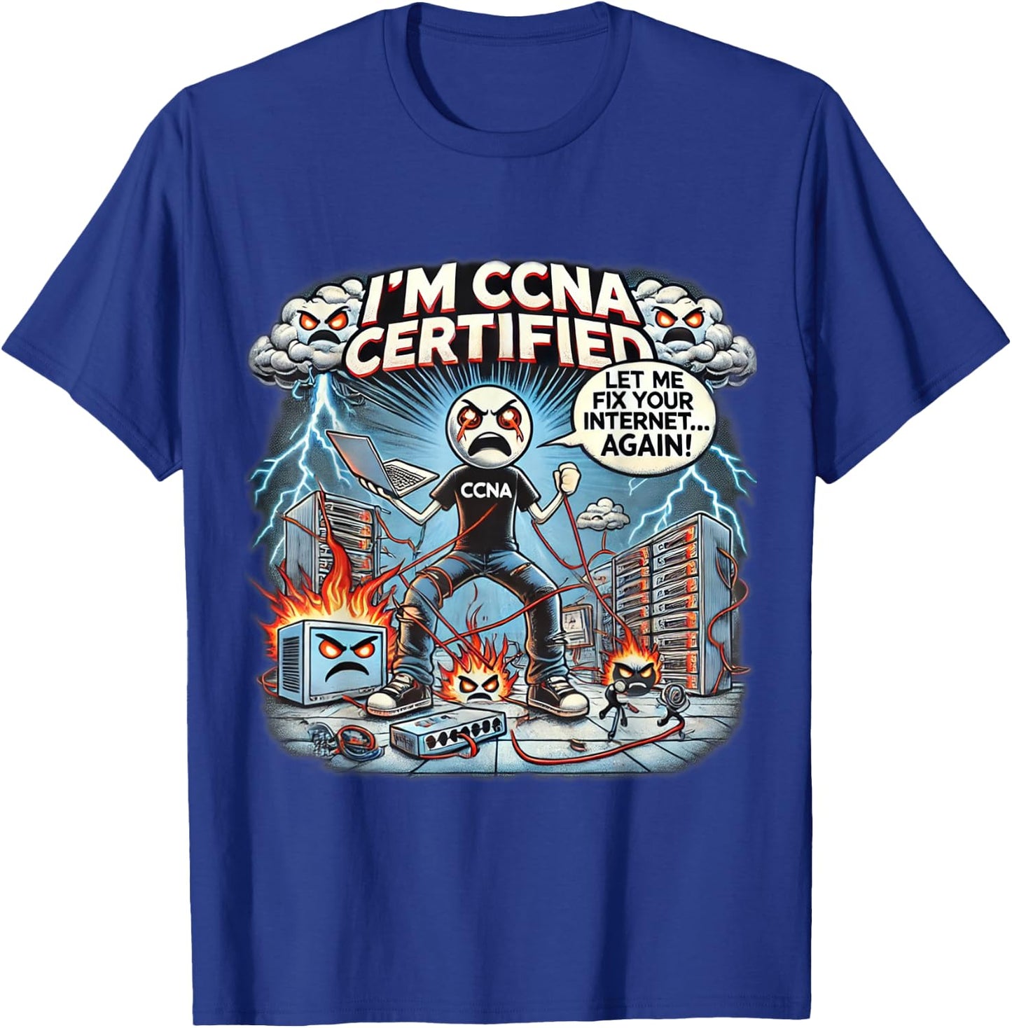 CCNA Certification , Black, Small T-Shirt - T-Shirt | Royal