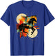 Artsy Equestrian vaulter on Abstract Art Equestrian Vaulting T-Shirt - T-Shirt | Royal