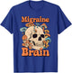 Chronic Migraine Awareness Month Brain Skull Purple Ribbon T-Shirt - T-Shirt | Royal