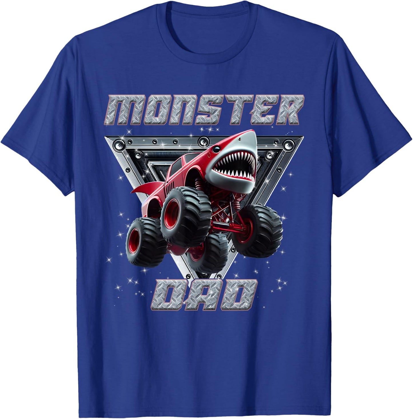 Shark Monster Truck Dad Monster Truck Are My Jam Truck Lover T-Shirt - T-Shirt | Royal