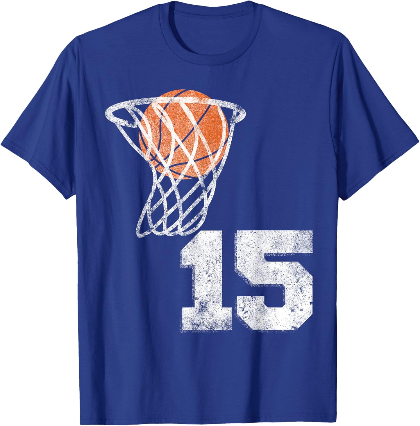 Vintage Basketball Jersey Number 15 Player Number T-Shirt - T-Shirt | Royal