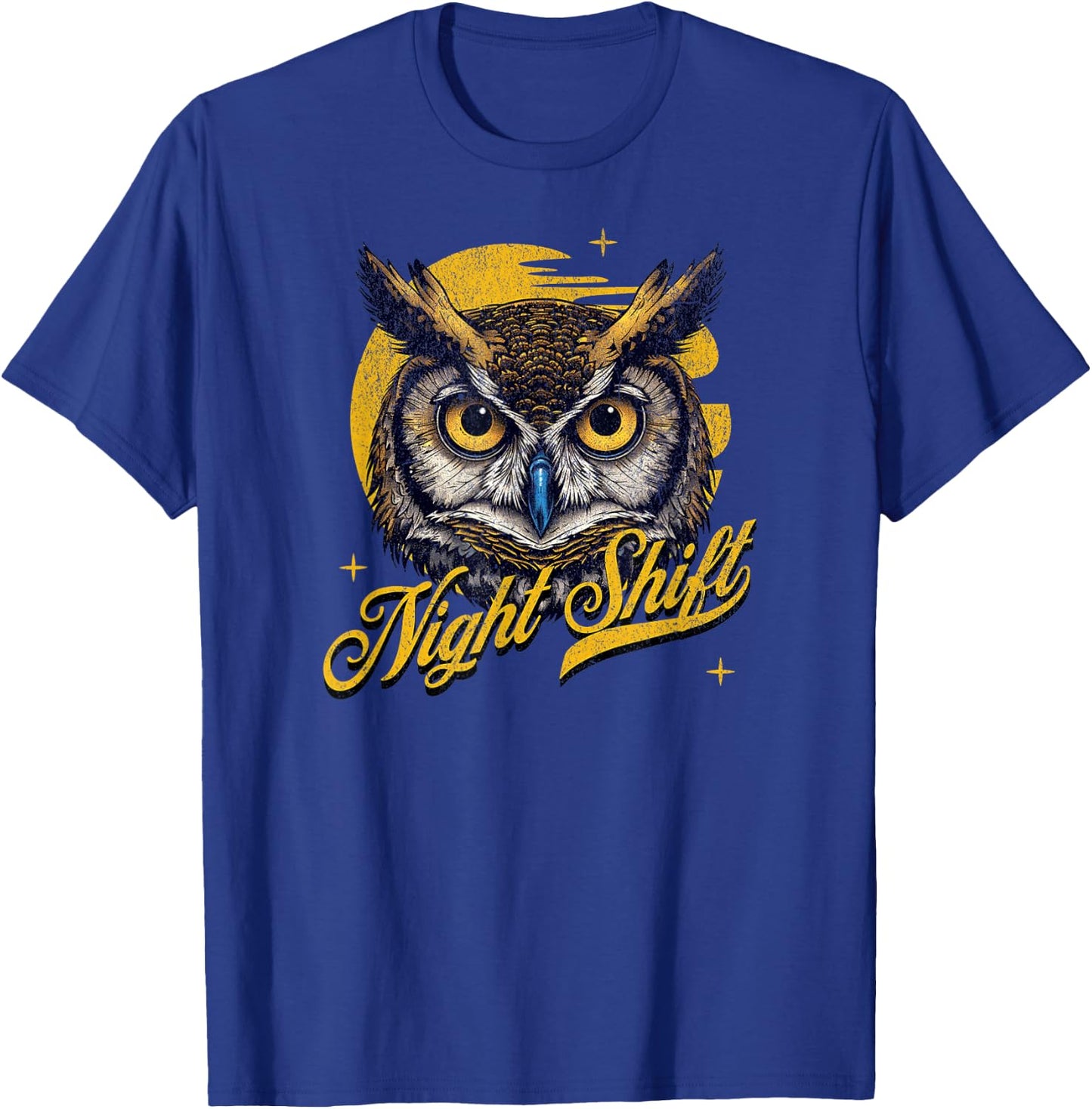 Night Shift Owl T-Shirt - T-Shirt | Royal