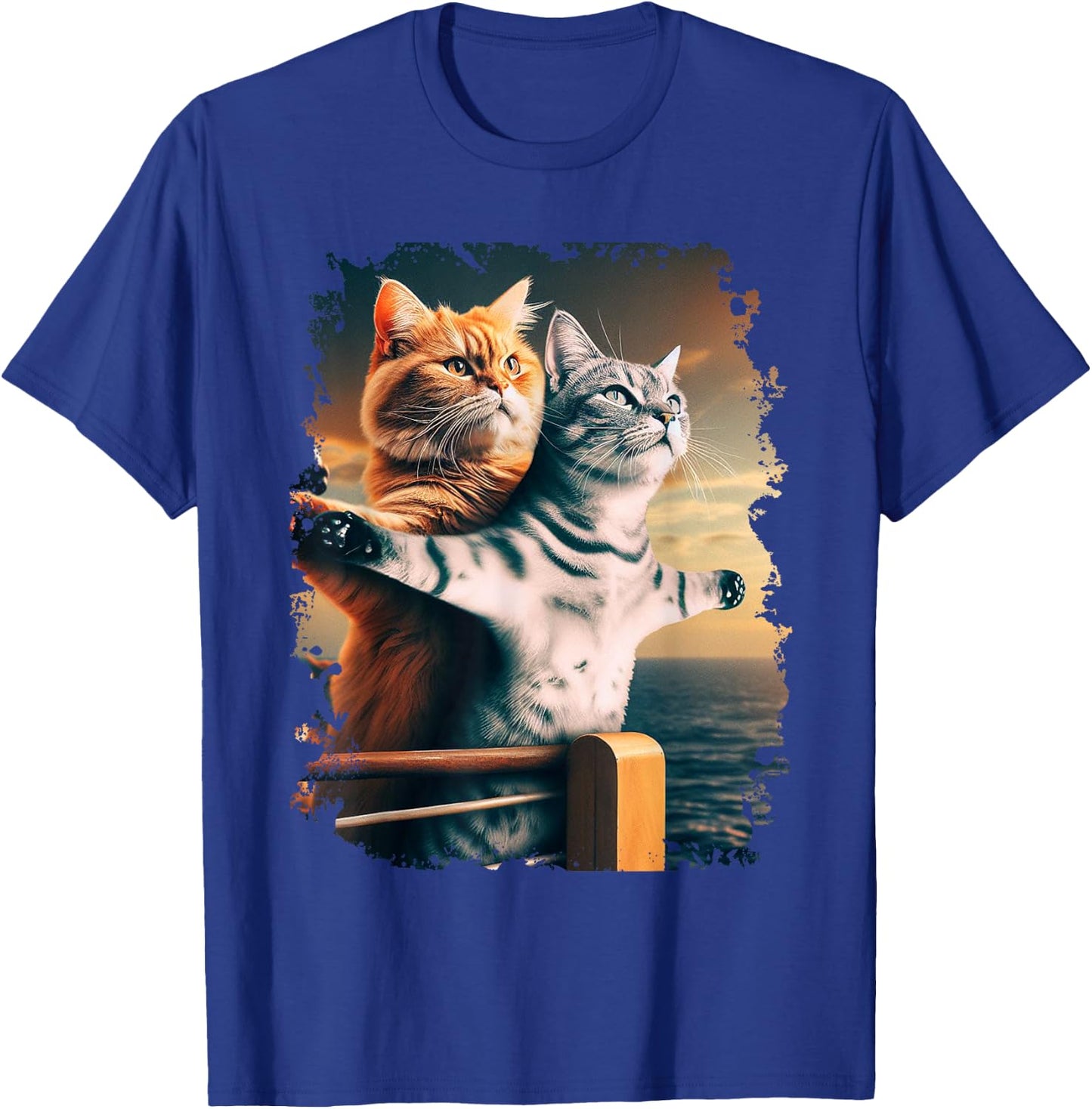 Titanic Meme Shirt for Kids Girls Funny Cat Titanic T-Shirt - T-Shirt | Royal