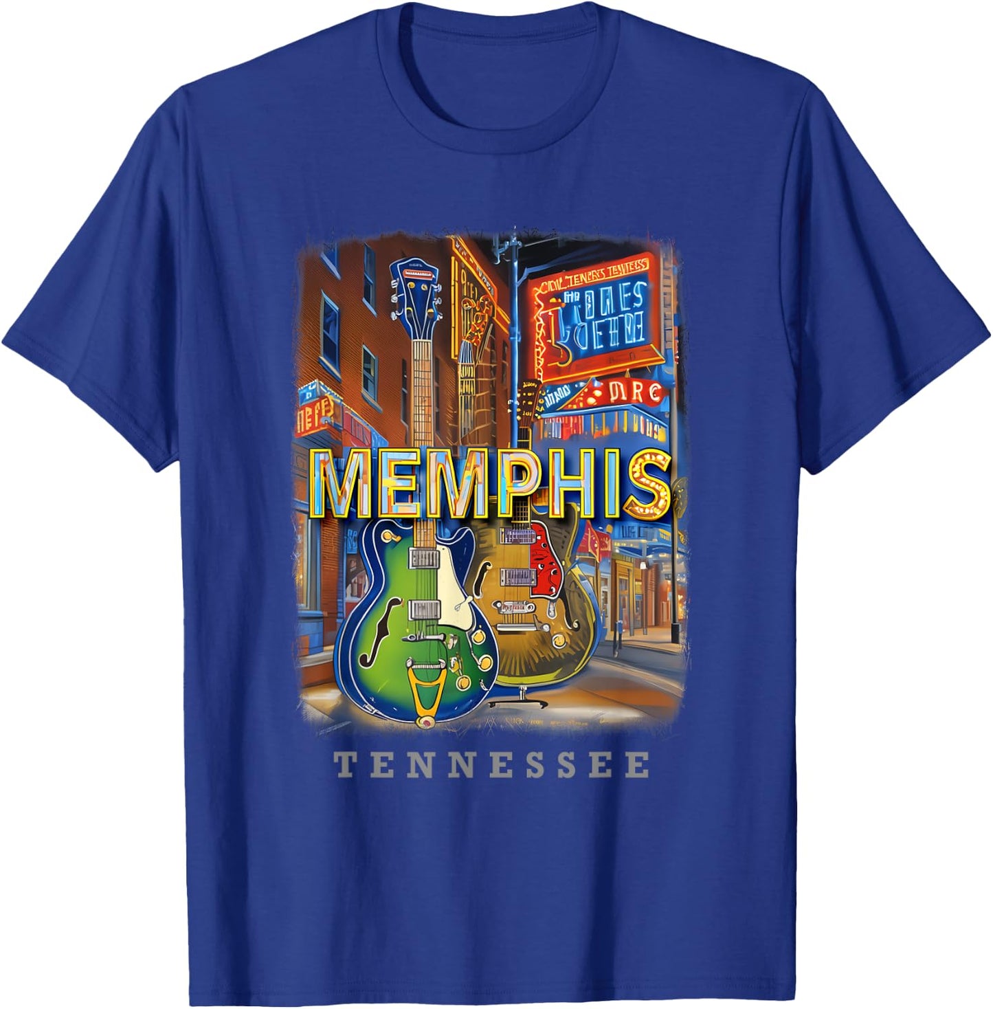 Memphis Tennessee TN Musical Legacy SD766 T-Shirt - T-Shirt | Royal
