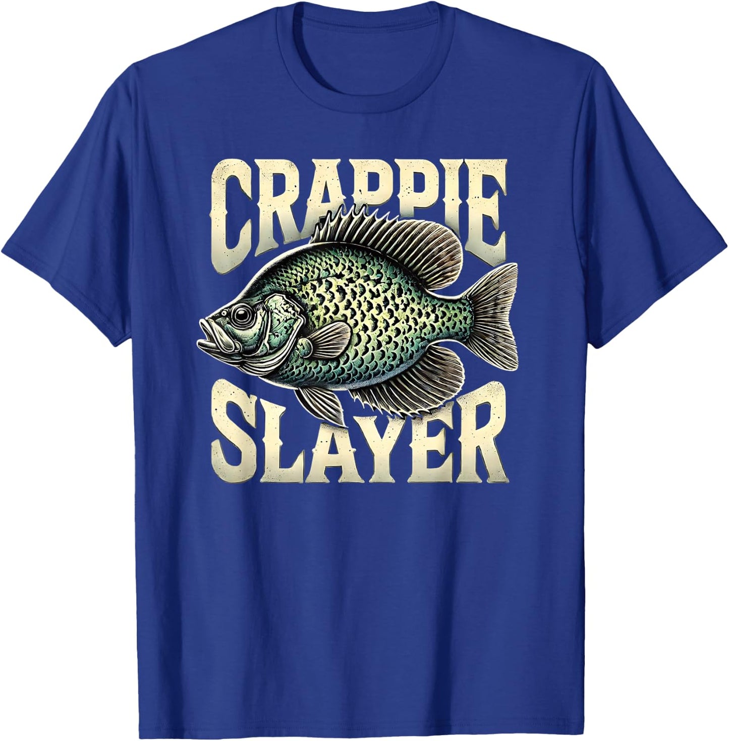 Crappie Slayer Fishing Enthusiast Gifts for Anglers T-Shirt - T-Shirt | Royal