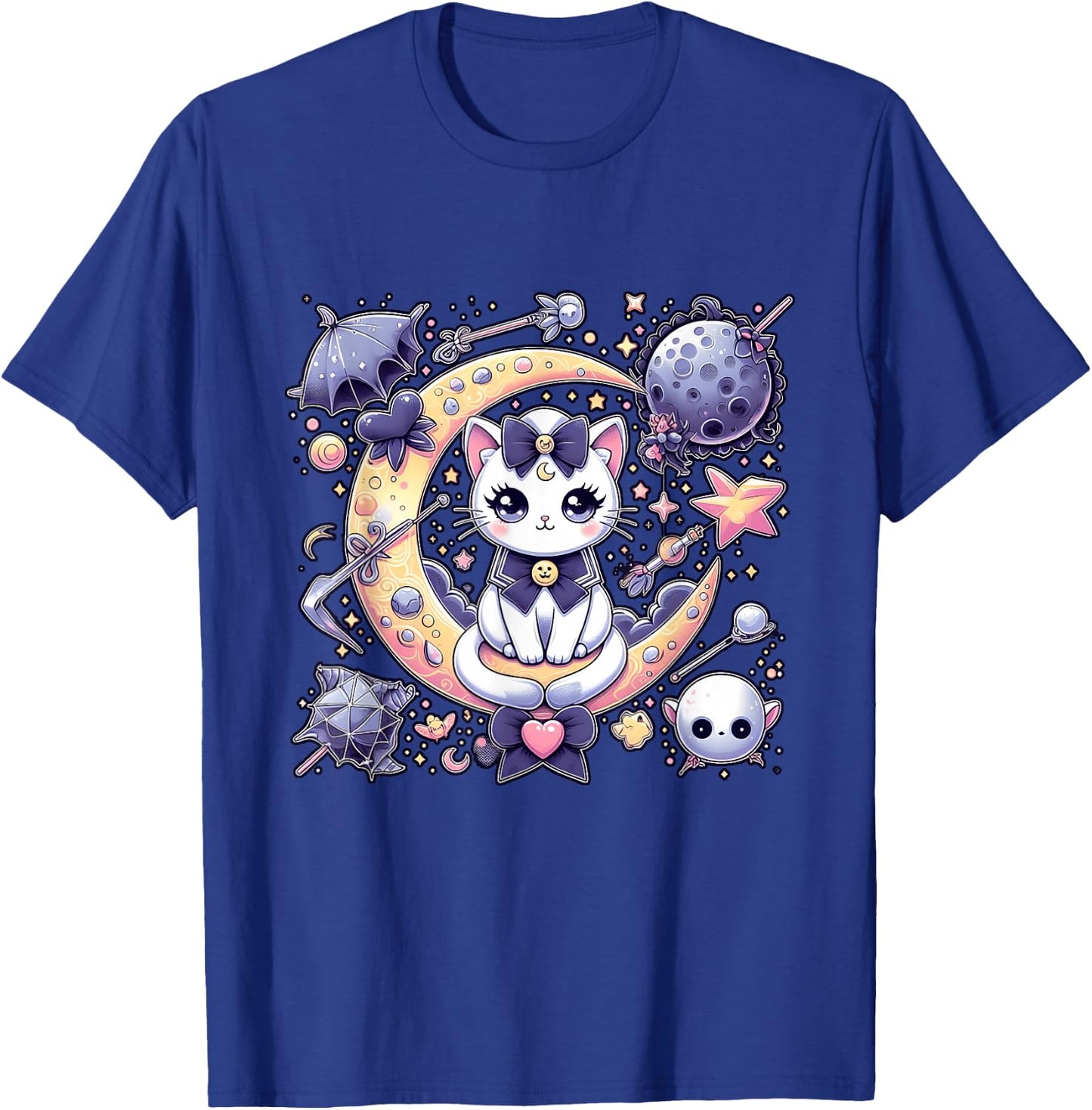 Sailor Meow Cute Moon Cat Space Magic Gothic Halloween T-Shirt - T-Shirt | Royal