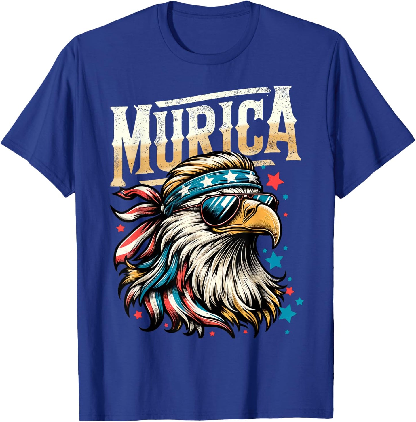 4th of July Patriotic Funny Eagle July 4th USA Murica T-Shirt - T-Shirt | Royal