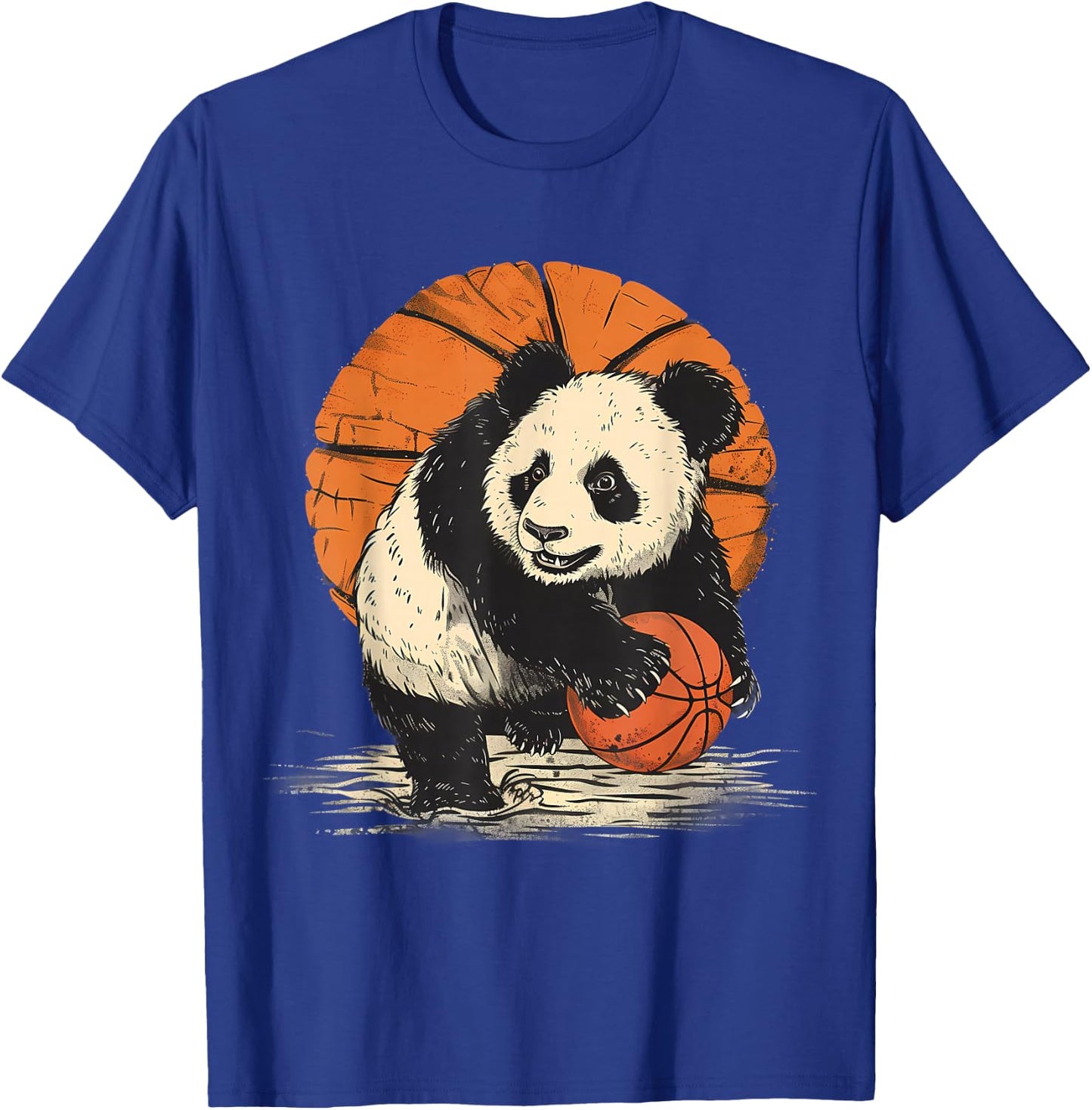Basketball Drawing Artwork Cute Bear Basketball Hoop T-Shirt - T-Shirt | Royal