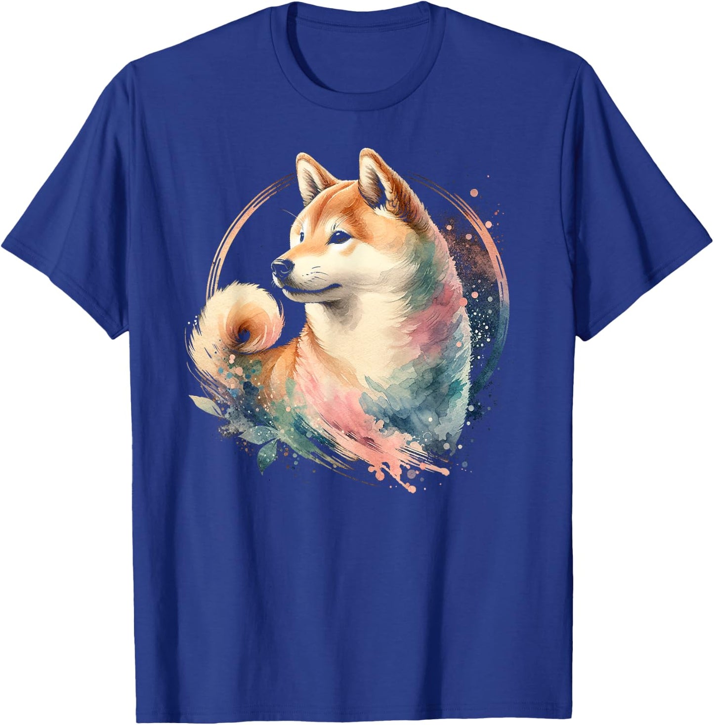 Graceful Shiba Inu in Watercolor T-Shirt - T-Shirt | Royal