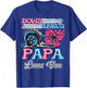 Burnouts or Bows Papa Loves You Gender Reveal Party T-Shirt - T-Shirt | Royal