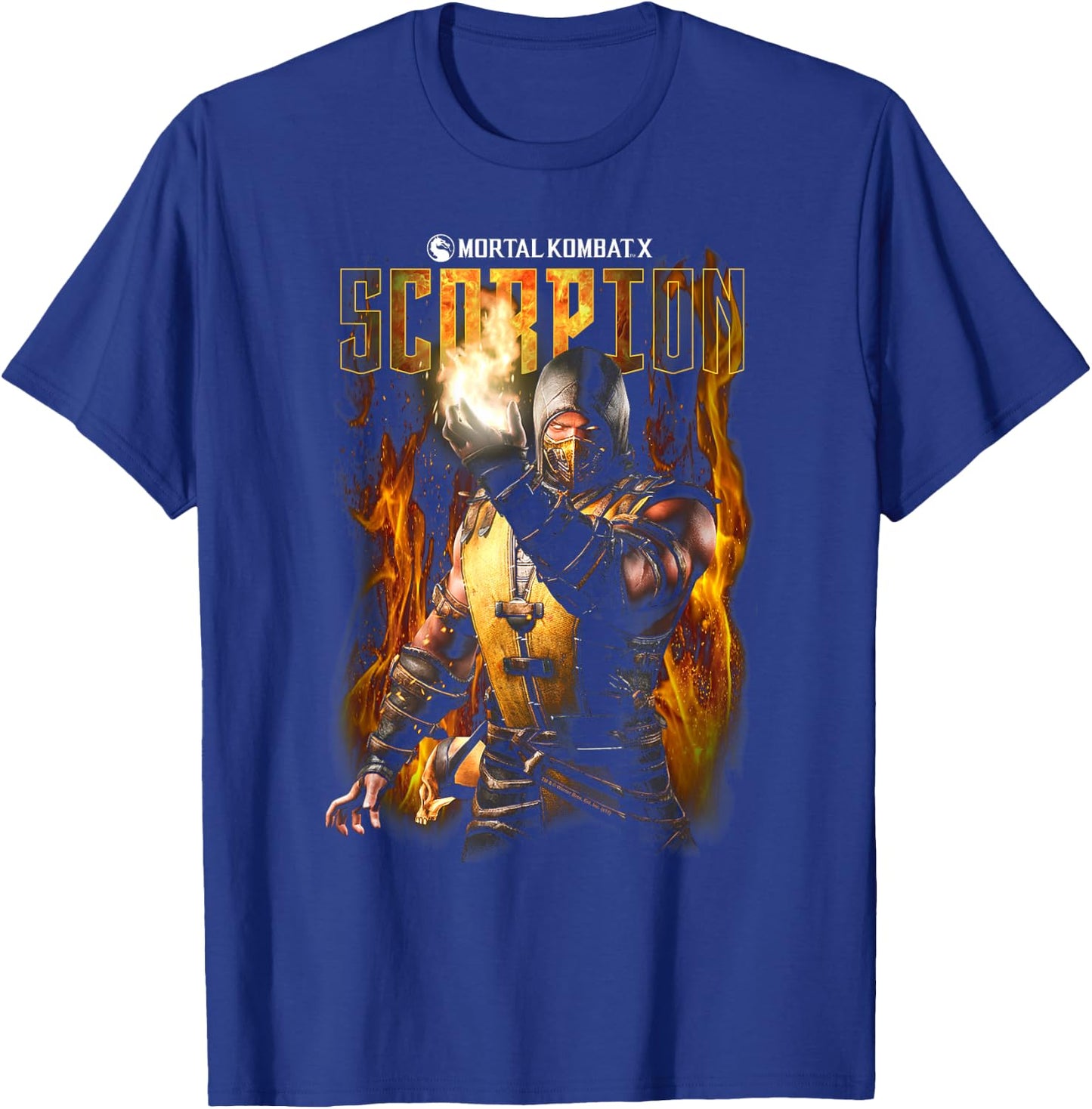 Mortal Kombat X Scorpion Flames T-Shirt - T-Shirt | Royal