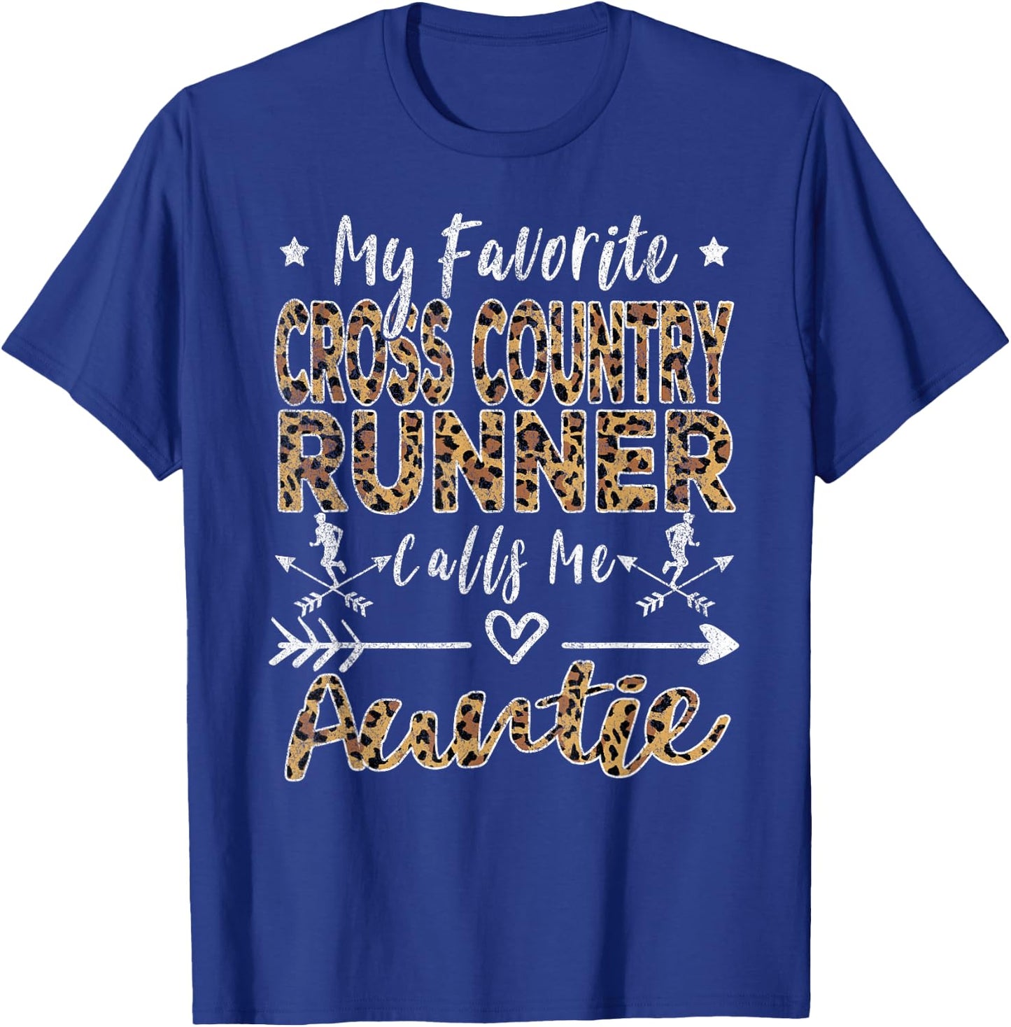 My Favorite Cross Country Runner Calls Me Auntie Aunt T-Shirt - T-Shirt | Royal