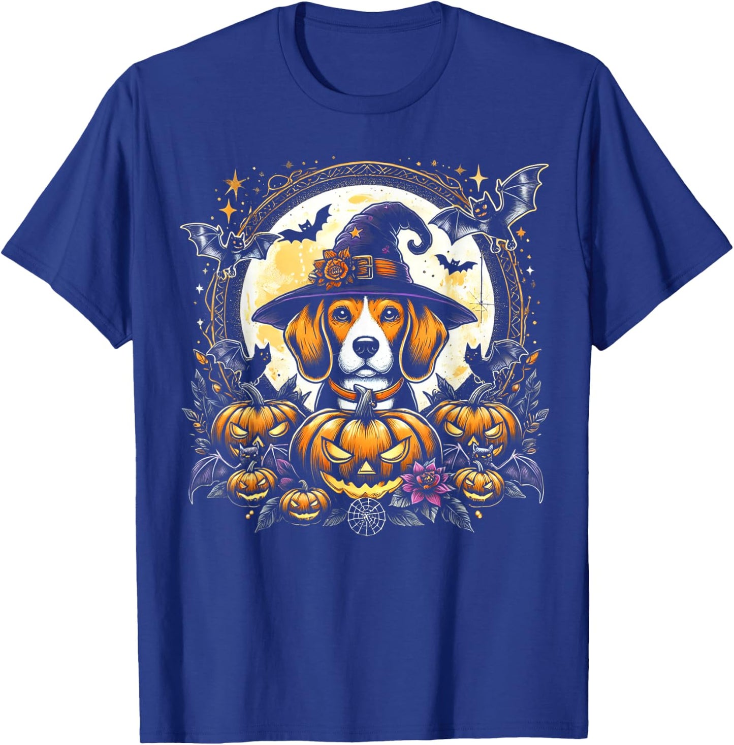 Beagle Halloween Witch Decor T-Shirt - T-Shirt | Royal
