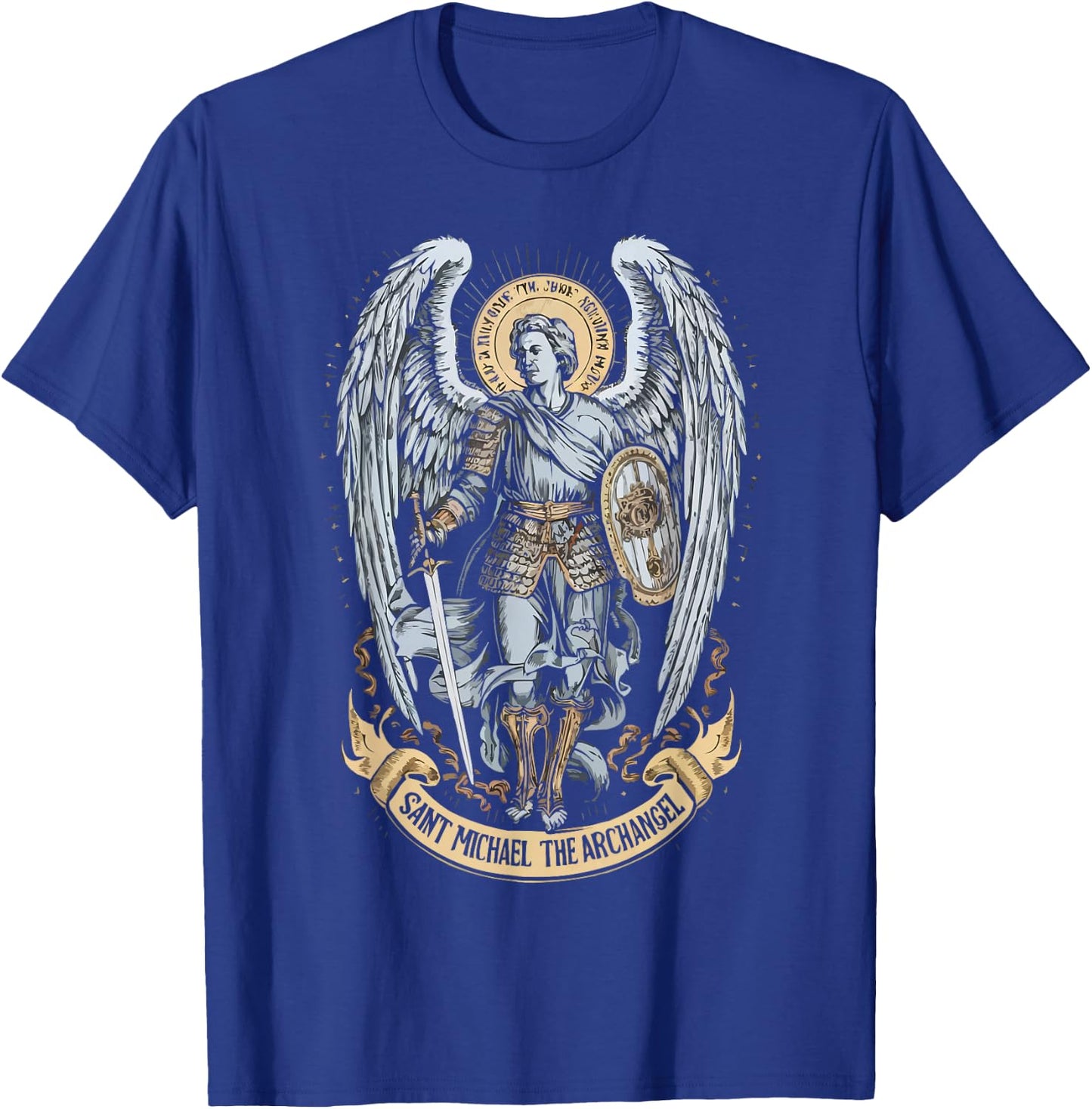 Archangel Catholic Religion Christianity Guardian Angel T-Shirt - T-Shirt | Royal