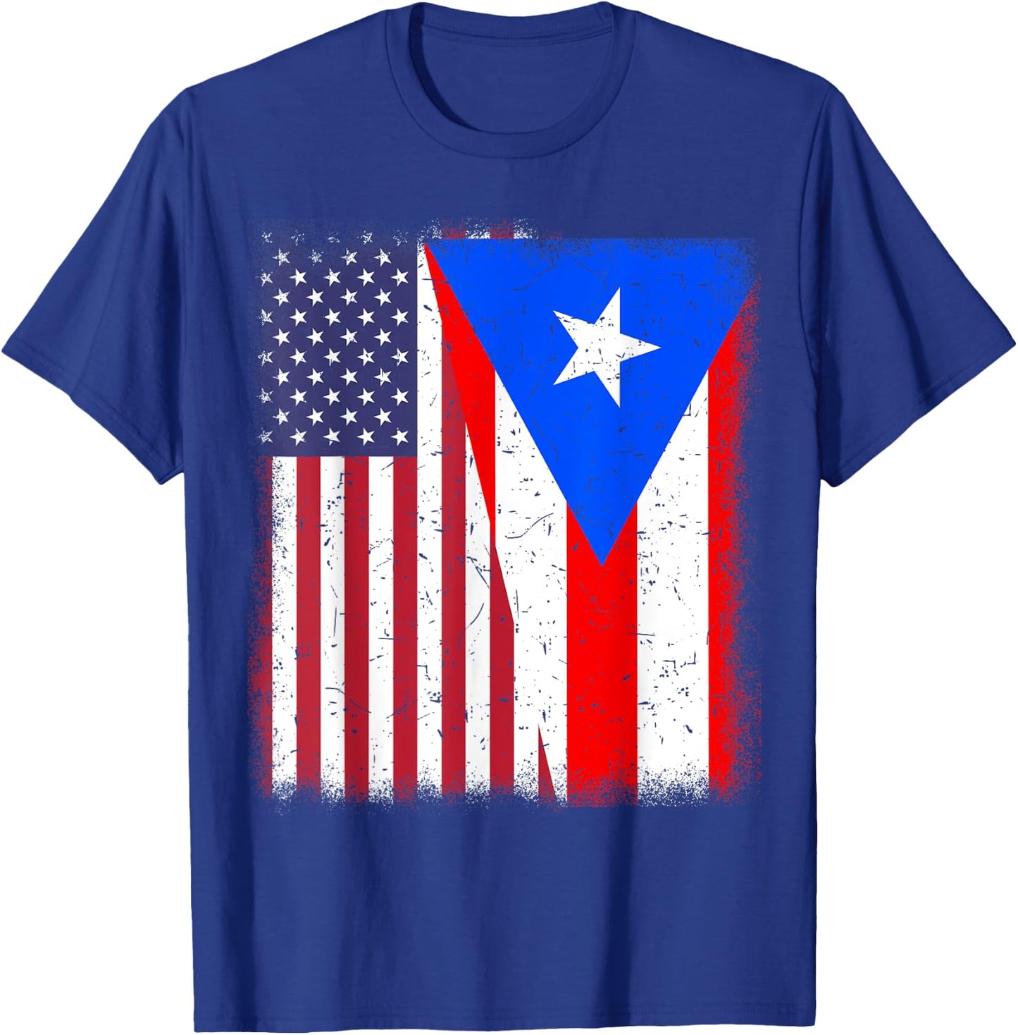 Puerto Rico American Flag 4th July Hispanic Heritage Rican T-Shirt - T-Shirt | Royal