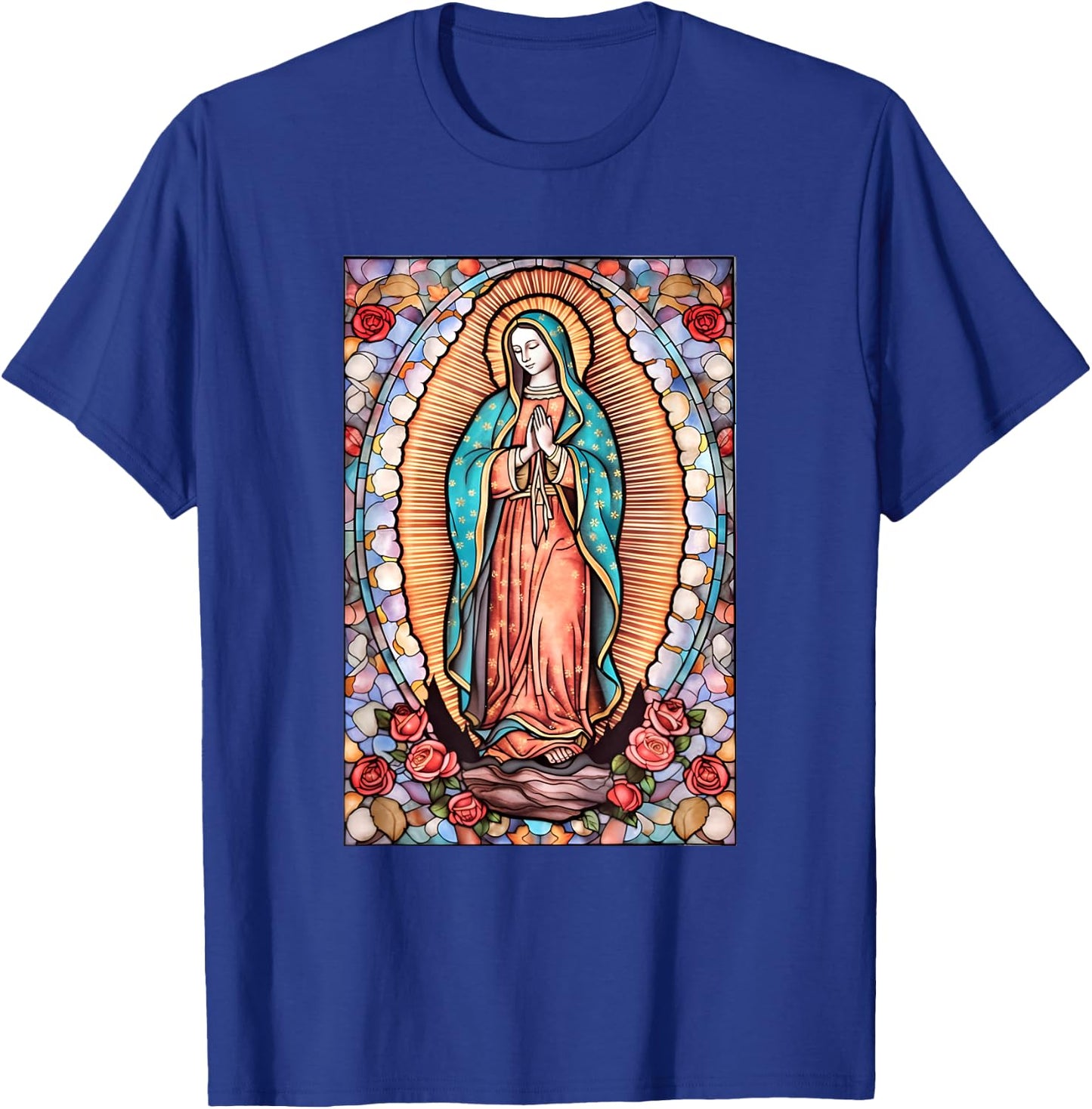 Blessed Christian Women Accessories Girls Cute Virgin Mary T-Shirt - T-Shirt | Royal