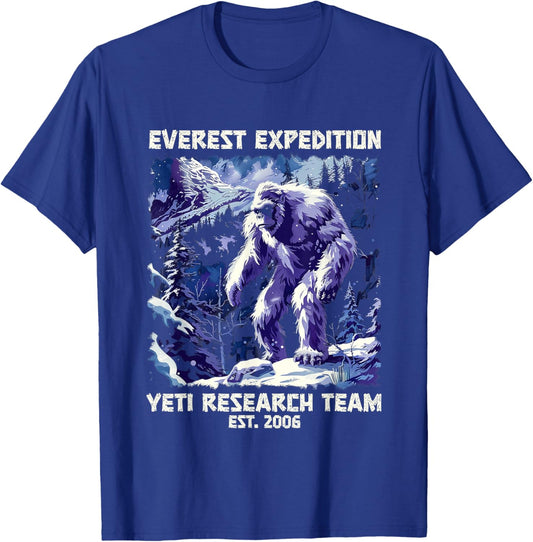 Graphic Everest Expedition Yeti Research Team Funny Animal T-Shirt - T-Shirt | Royal