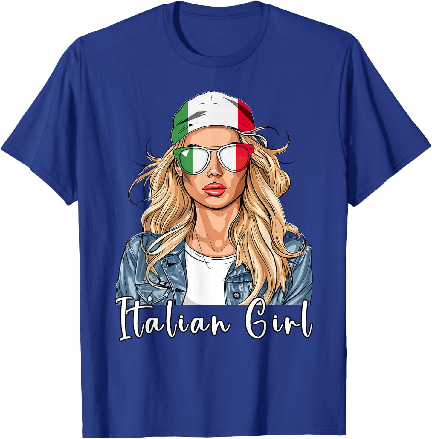 Italian Flag Souvenirs Woman Girl Products Italy T-Shirt - T-Shirt | Royal
