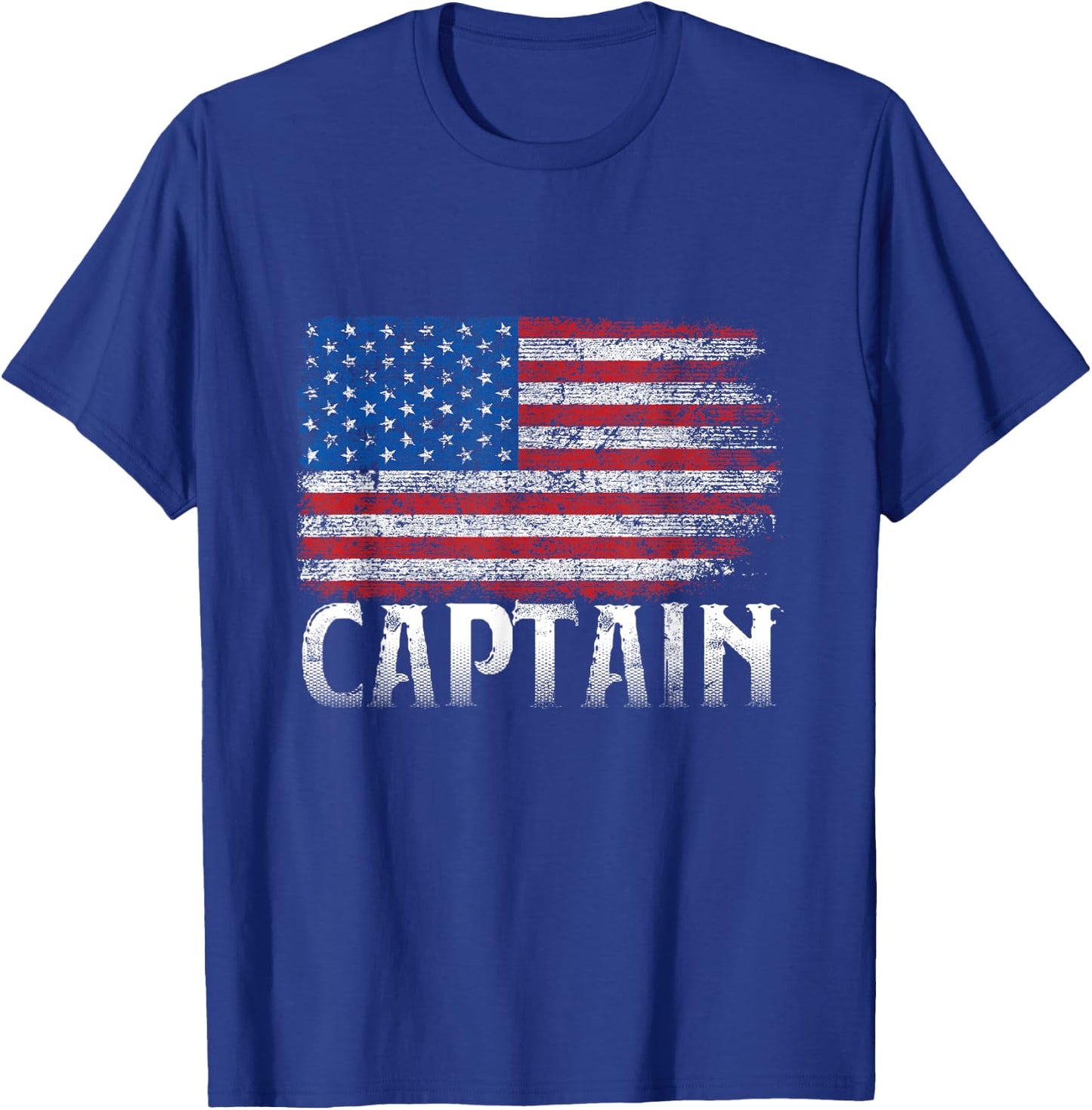 American Flag 4th Of July Decorations For Boat Captain Owner Women Kids Men T-Shirt - T-Shirt | Royal