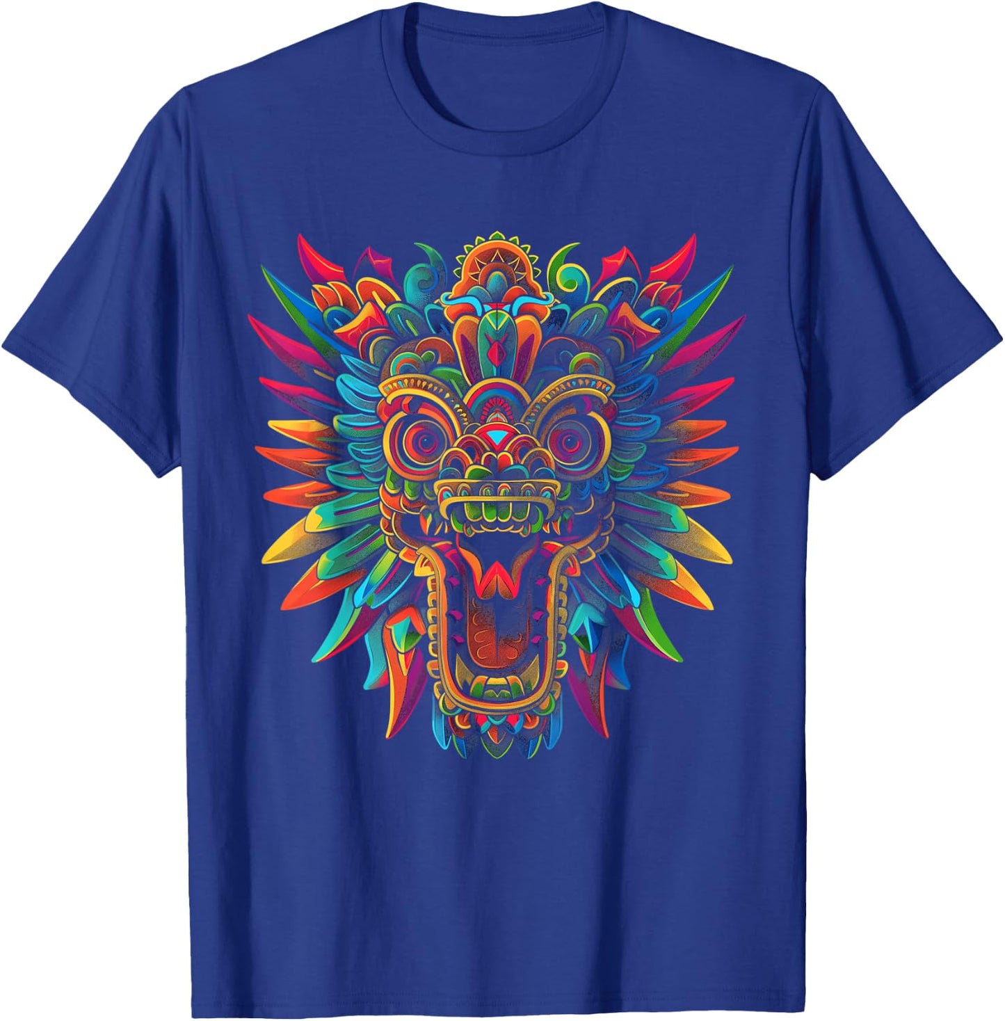 Quetzalcoatl Aztec God Mythology Mayan Inca Popart T-Shirt - T-Shirt | Royal