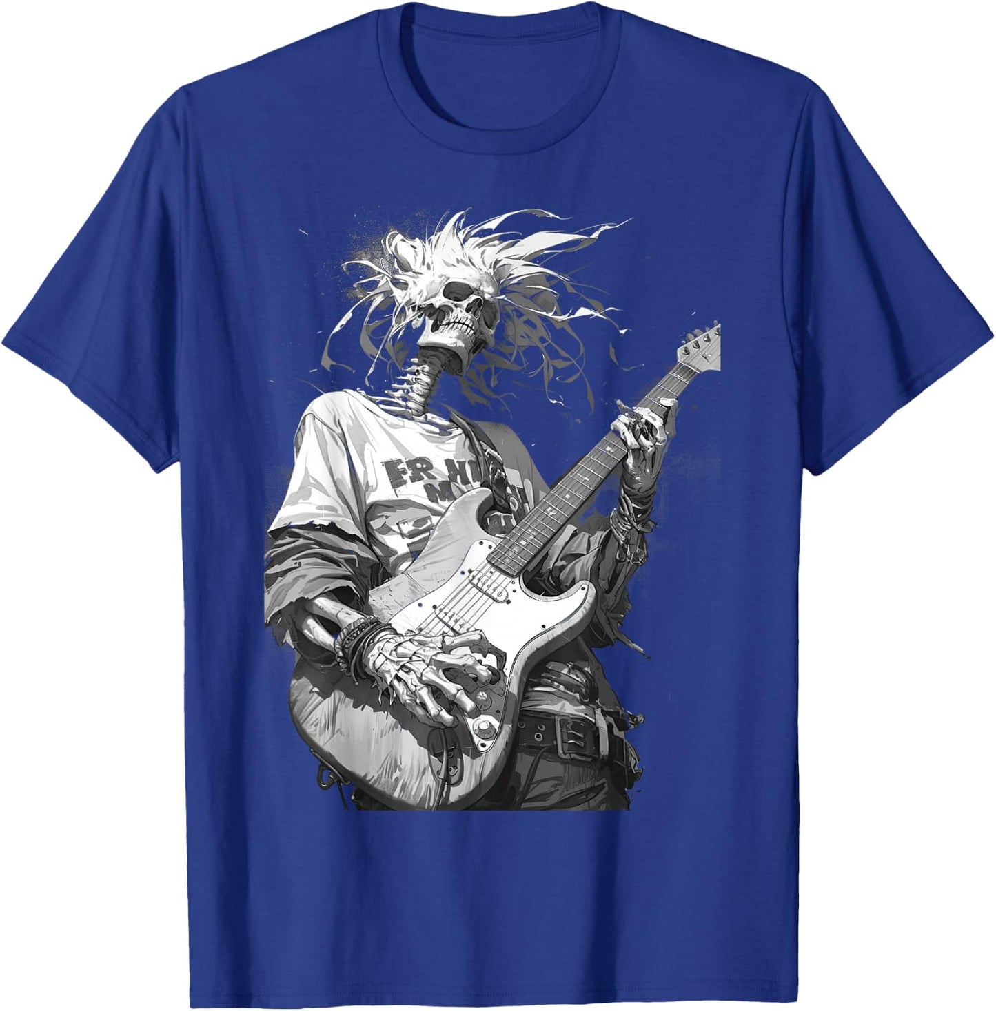 Skeleton playing guitar ,Rock Star Shredding Guitar T-Shirt - T-Shirt | Royal