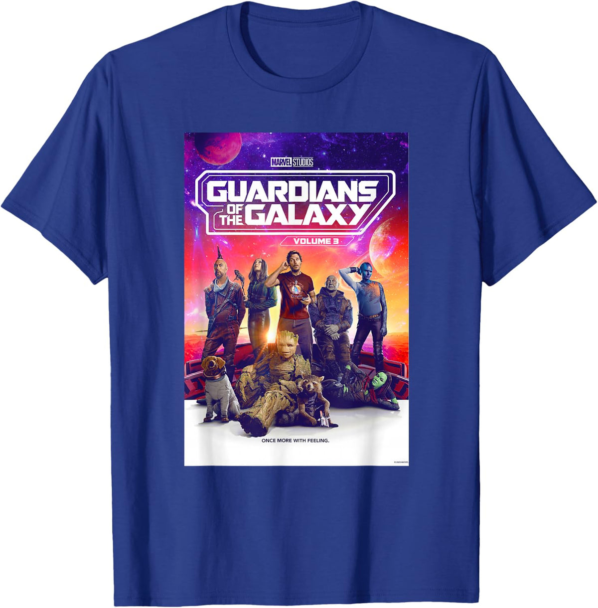 Marvel Guardians of The Galaxy Volume 3 Movie Poster T-Shirt - T-Shirt | Royal
