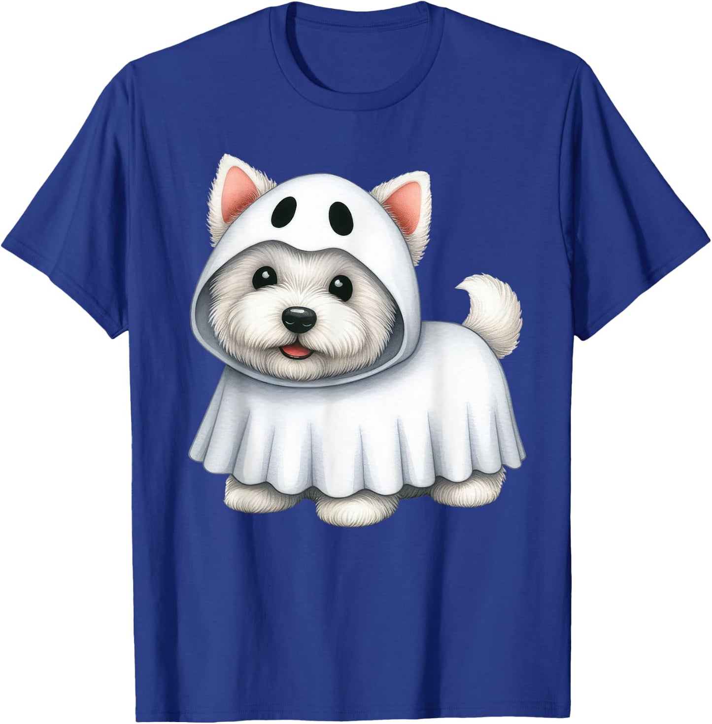 Westie Dog Halloween Costume Ghost West Highland Terrier Men Women Kids T-Shirt - T-Shirt | Royal