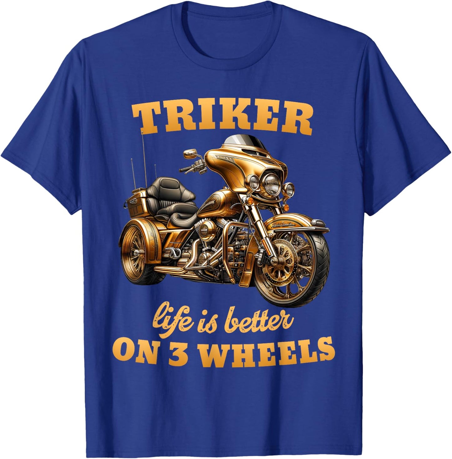 Trike Life Motorcycle trike Grandpa Three-wheeled Trike Dad T-Shirt - T-Shirt | Royal
