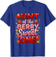 Auntie Aunt of The Berry Sweet One Cute First Birthday T-Shirt - T-Shirt | Royal