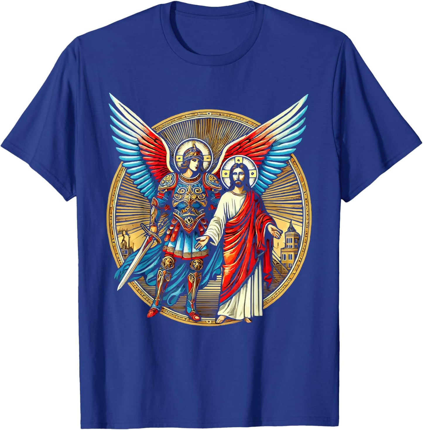 Archangel Gabriel Catholic Christianity Guardian Angel T-Shirt - T-Shirt | Royal