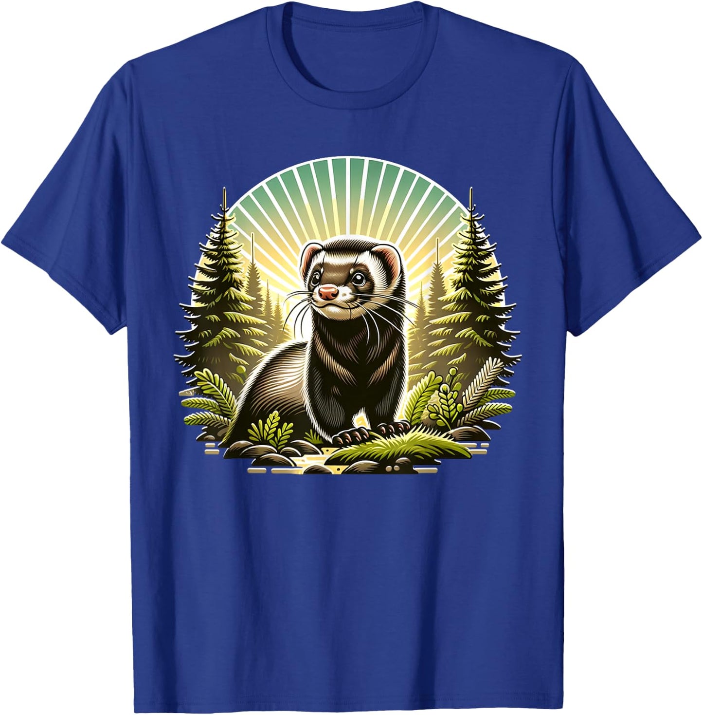 Black Footed Ferret Iltis Black Fussiltis T-Shirt - T-Shirt | Royal