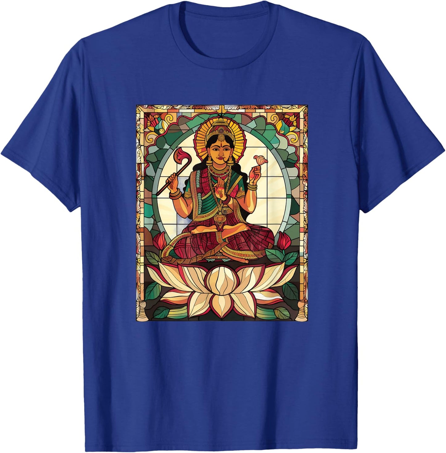 Saraswati Stained Glass T-Shirt - T-Shirt | Royal