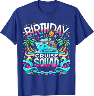 Birthday Cruise Crew Squad Matching Family T-Shirt - T-Shirt | Royal
