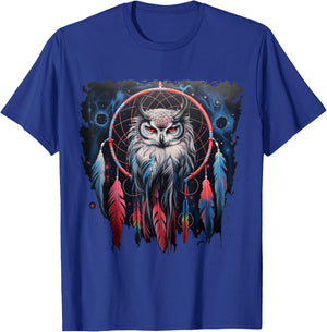 Owl Dream Catcher Spiritual Dream Catcher Owl T-Shirt - T-Shirt | Royal