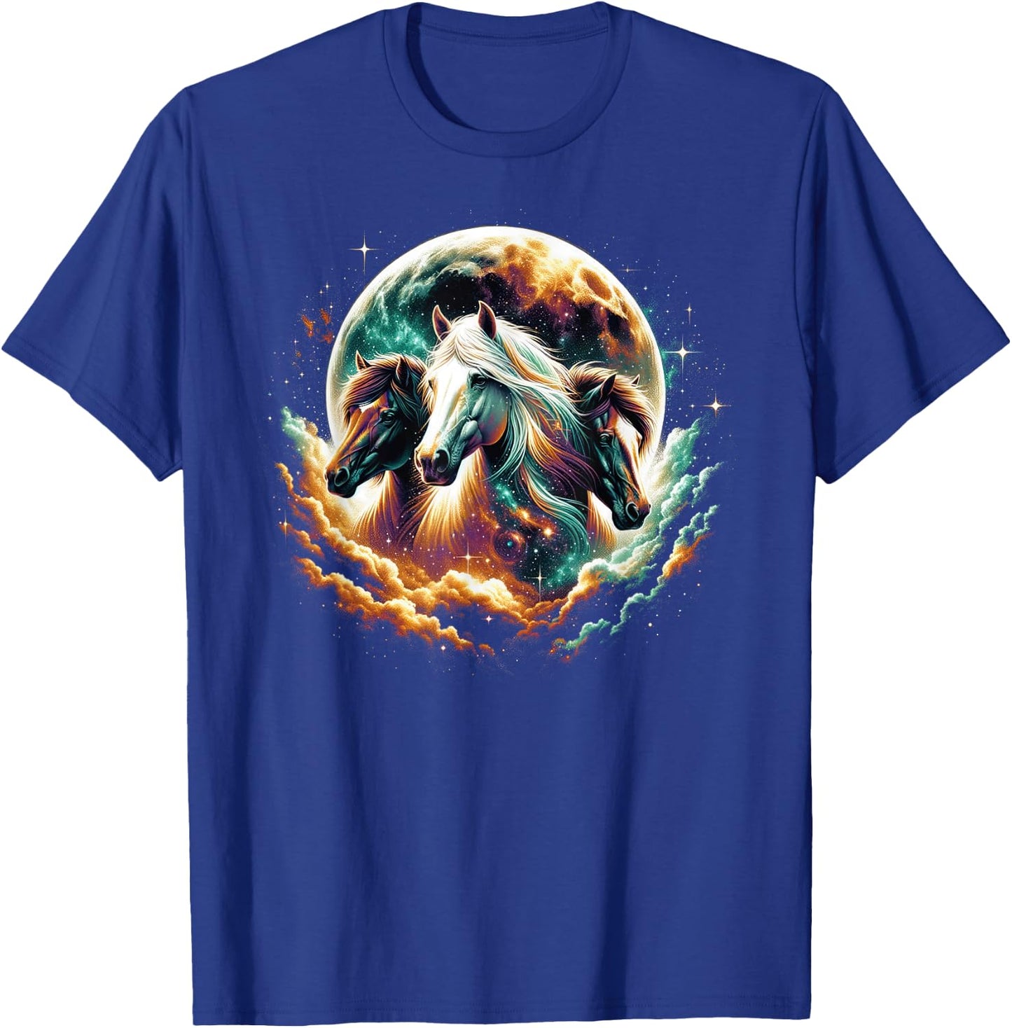 Horse Shirts Teen Girls Horses Moon Graphic T-Shirt - T-Shirt | Royal