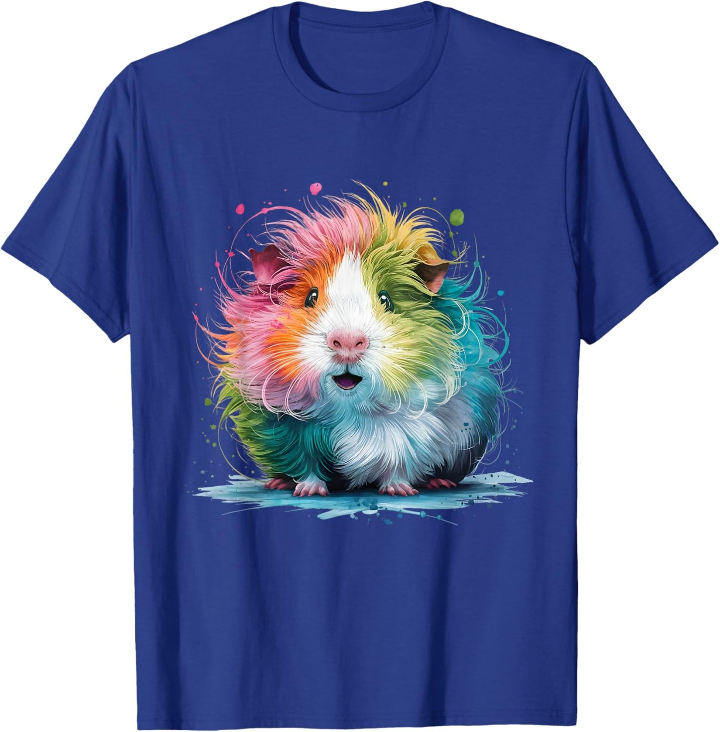 Guinea Pigs Men Woman Colorful Watercolor Guinea Pig T-Shirt - T-Shirt | Royal