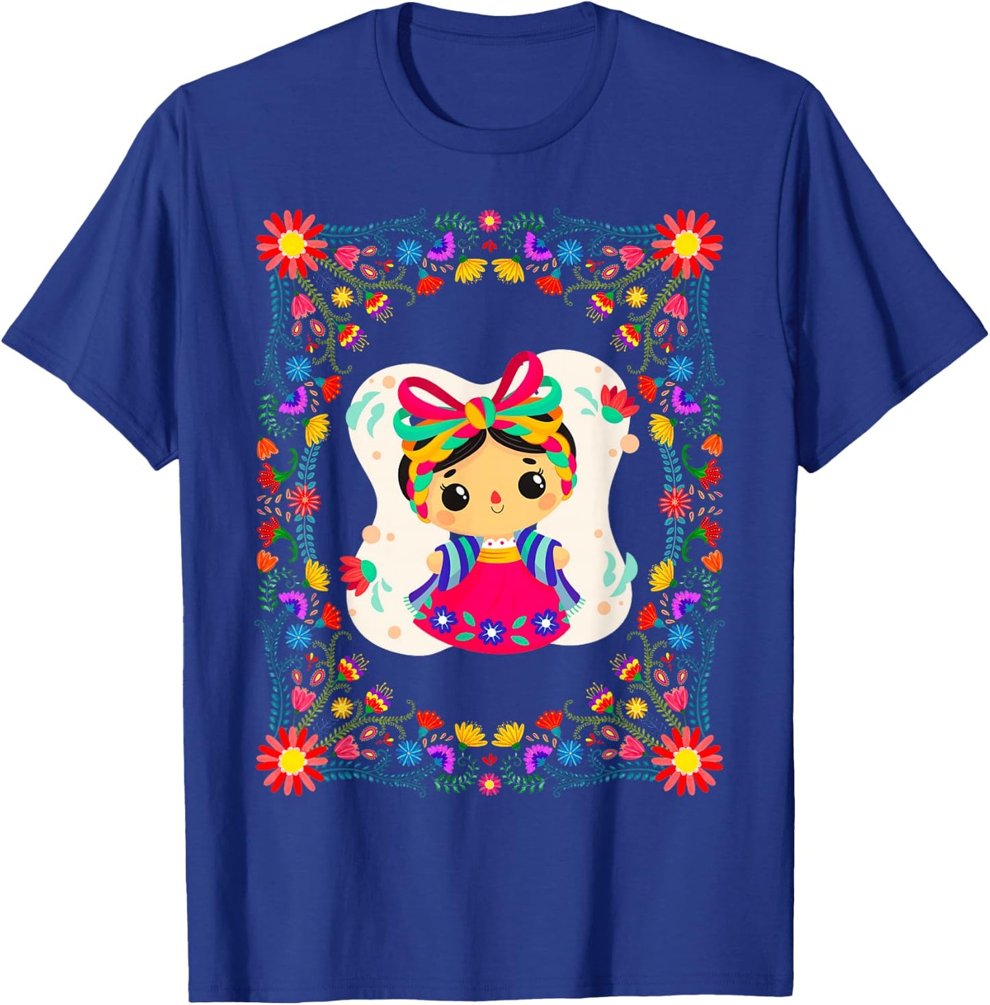 Muñecas Lele Mexicanas "LeLe" Handmade Mexican Dolls T-Shirt - T-Shirt | Royal