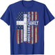 Faith Family Freedom - Patriotic Christian Vintage USA Flag T-Shirt - T-Shirt | Royal