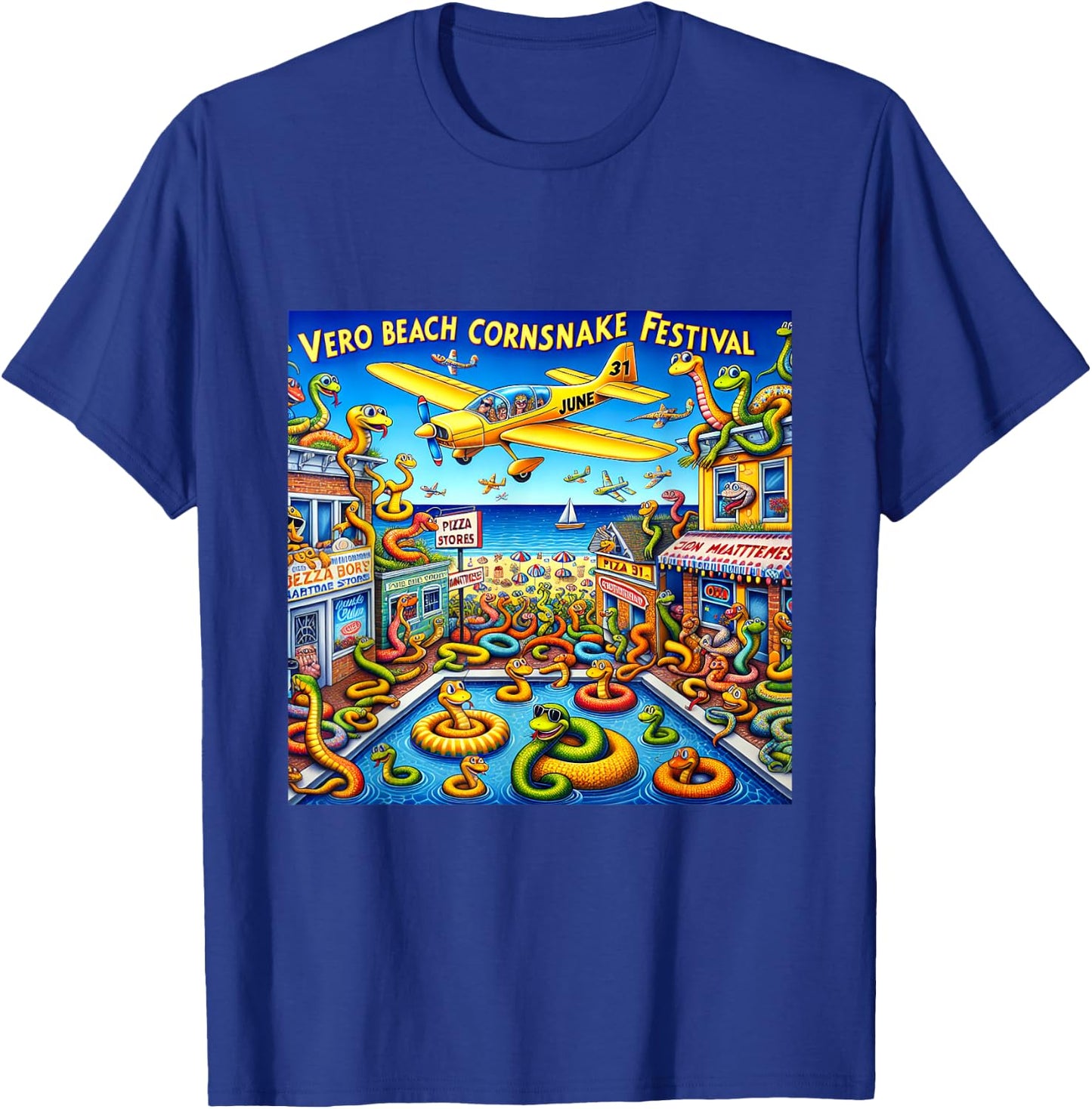 2024 Vero Beach Corn Snake Festival Men Women Kids T-Shirt - T-Shirt | Royal