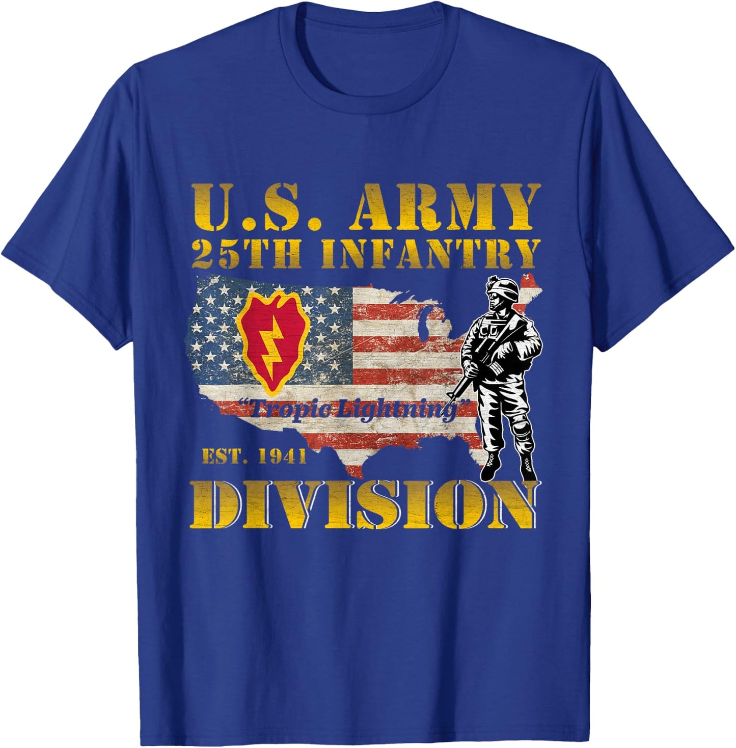 Tropic Lightning 25th Infantry Division Hawaii Gifts T-Shirt - T-Shirt | Royal