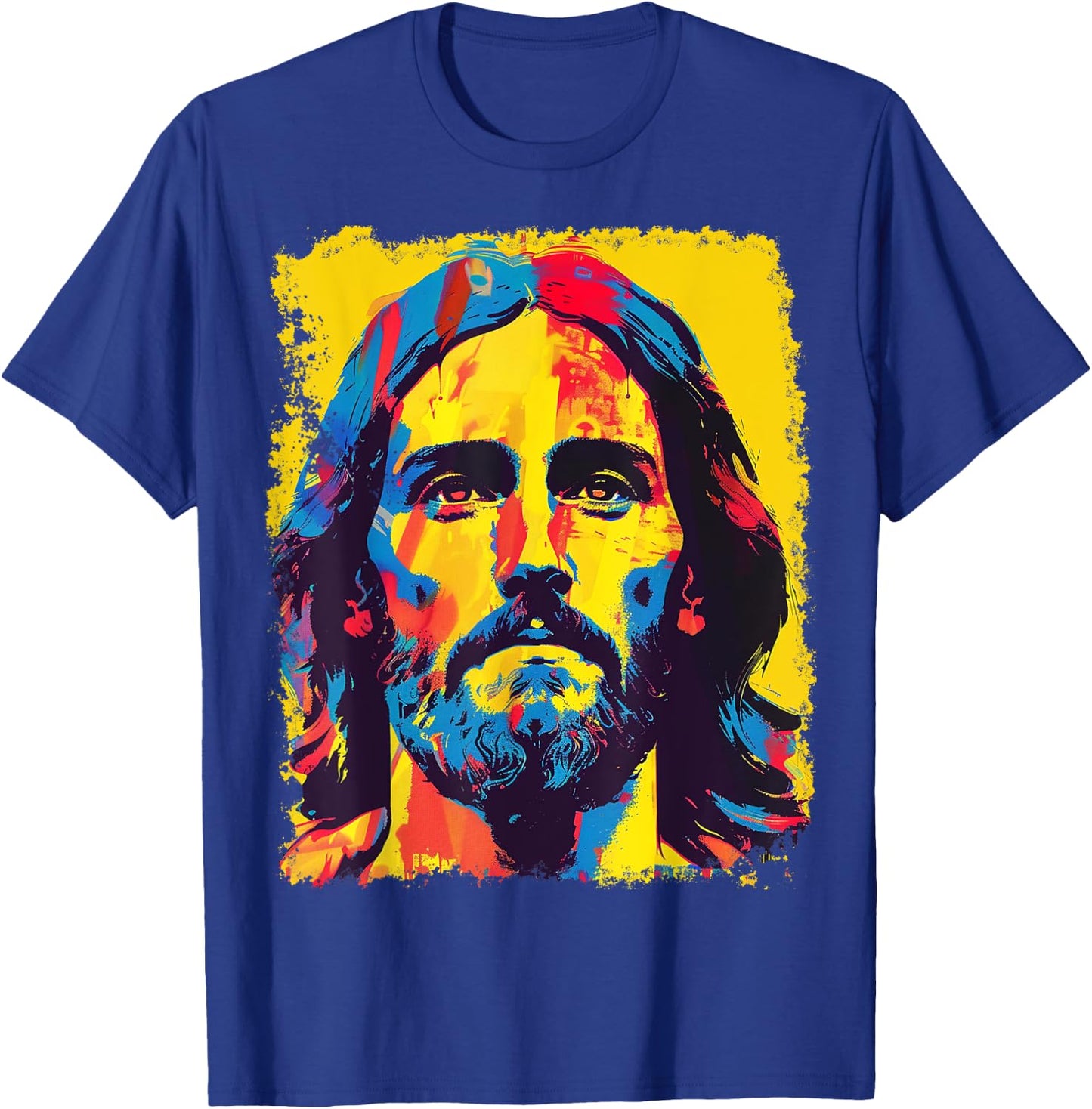 Jesus Christ Pop Art Graphic T-Shirt - T-Shirt | Royal