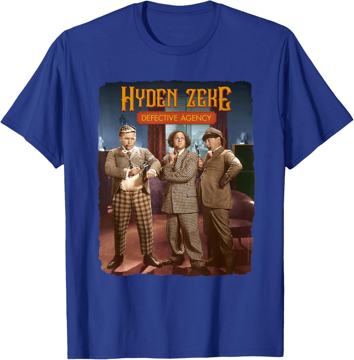 The Three Stooges - Hyden Zeke Defective Detectives T-Shirt - T-Shirt | Royal