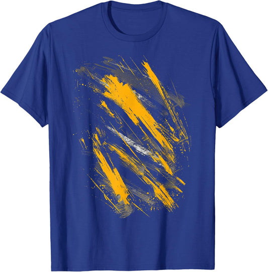 Yellow And Black Splatter Graphic T-Shirt - T-Shirt | Royal