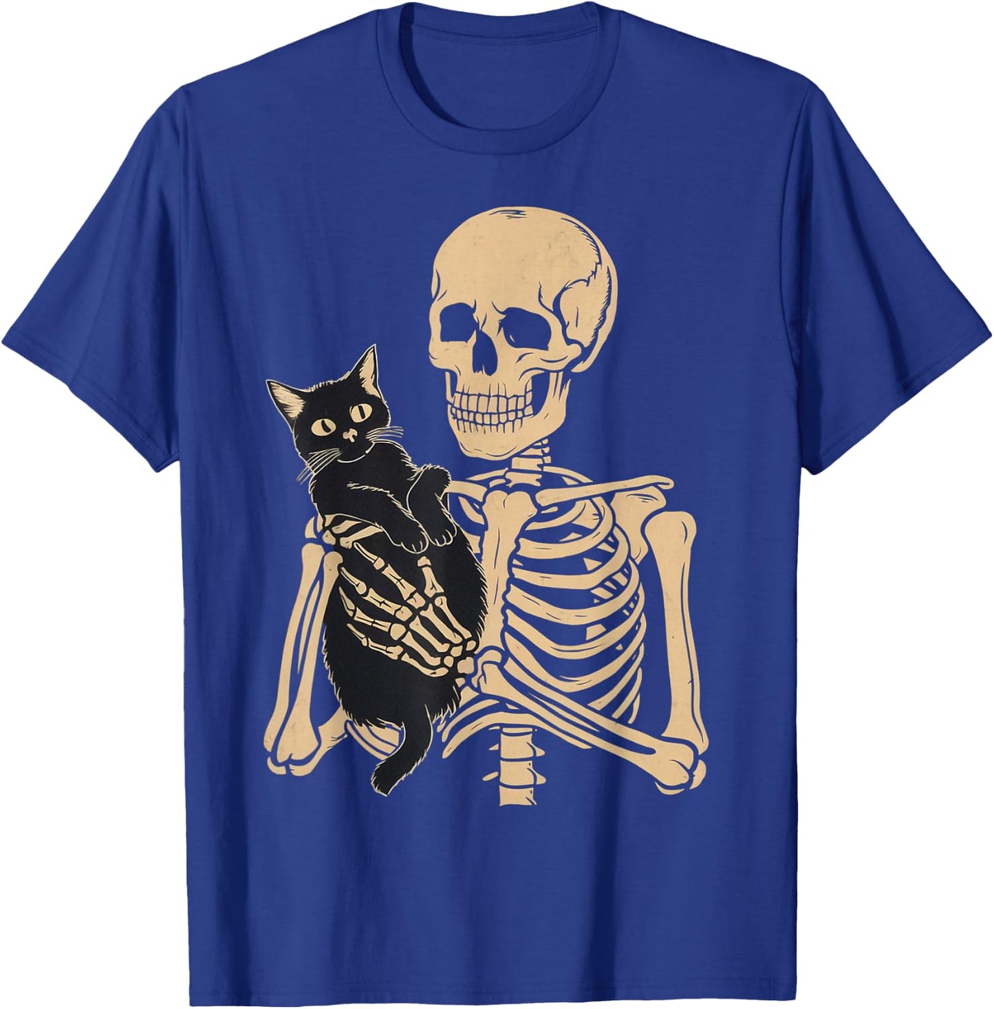 Black Cat Apparel Halloween Graphic -Adults Cat Mom Cat Dad Black Small T-Shirt - T-Shirt | Royal