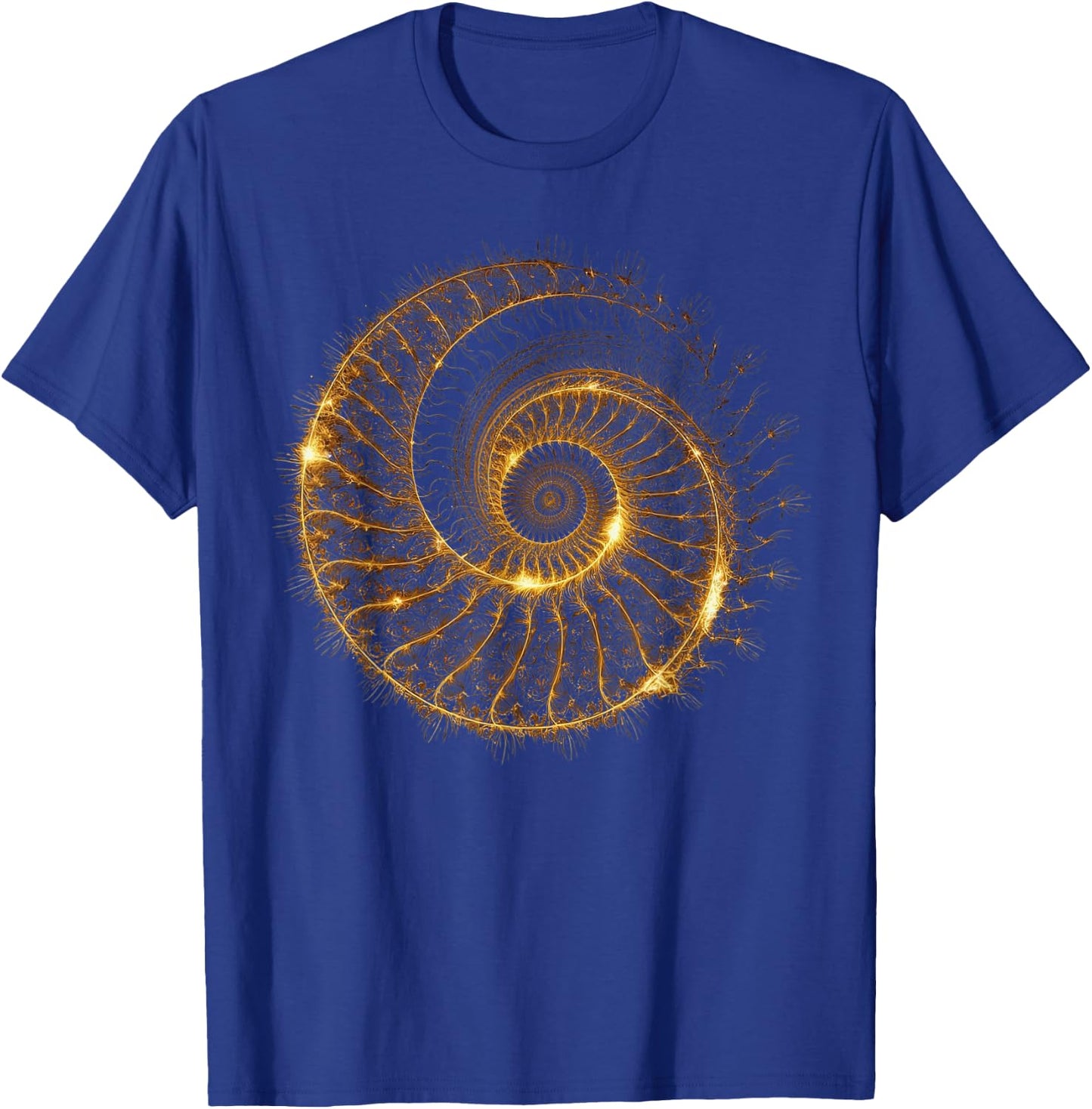 Fibonacci Spiral Ratio Mathematicians Sacred Geometry T-Shirt - T-Shirt | Royal