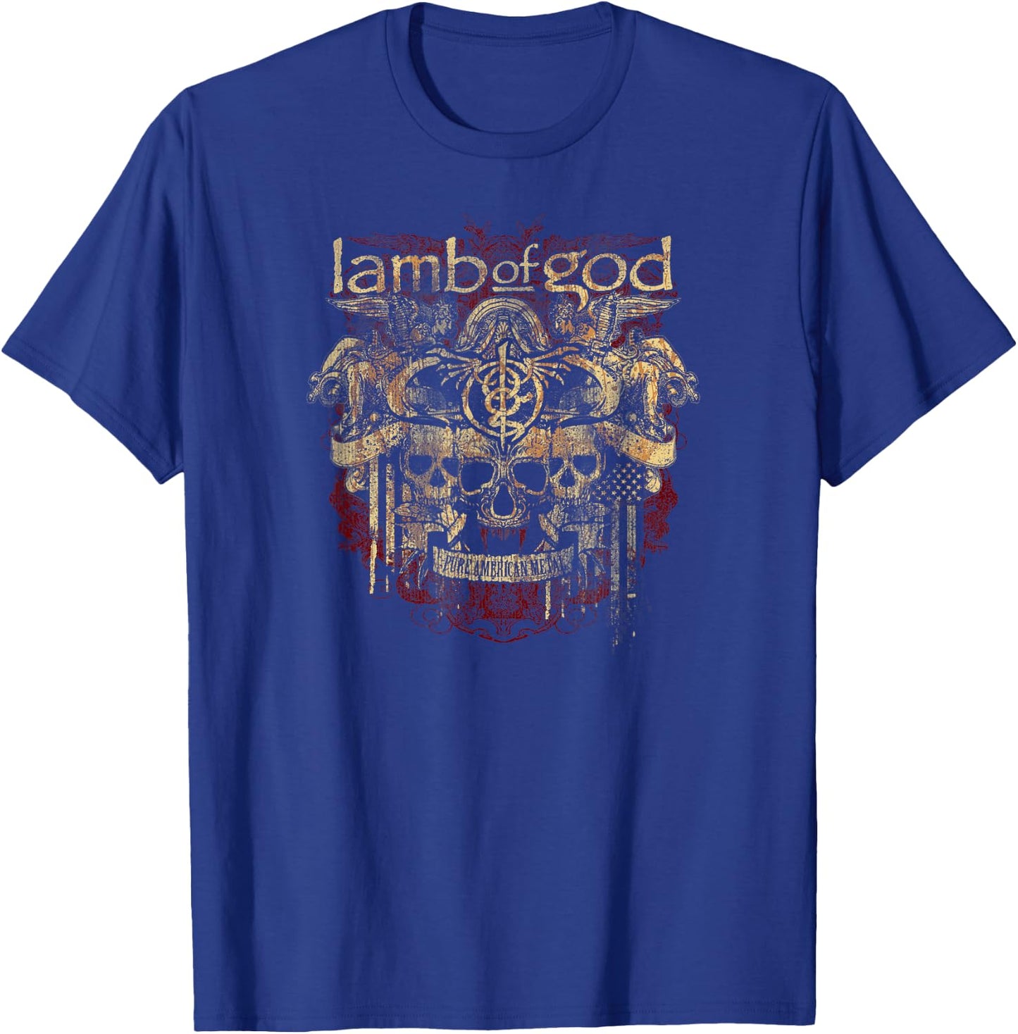 Lamb of God – Pure American Metal Gold T-Shirt - T-Shirt | Royal