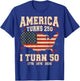 Funny America Turns 250 I Turn 50 1976 USA 50th Birthday T-Shirt - T-Shirt | Royal